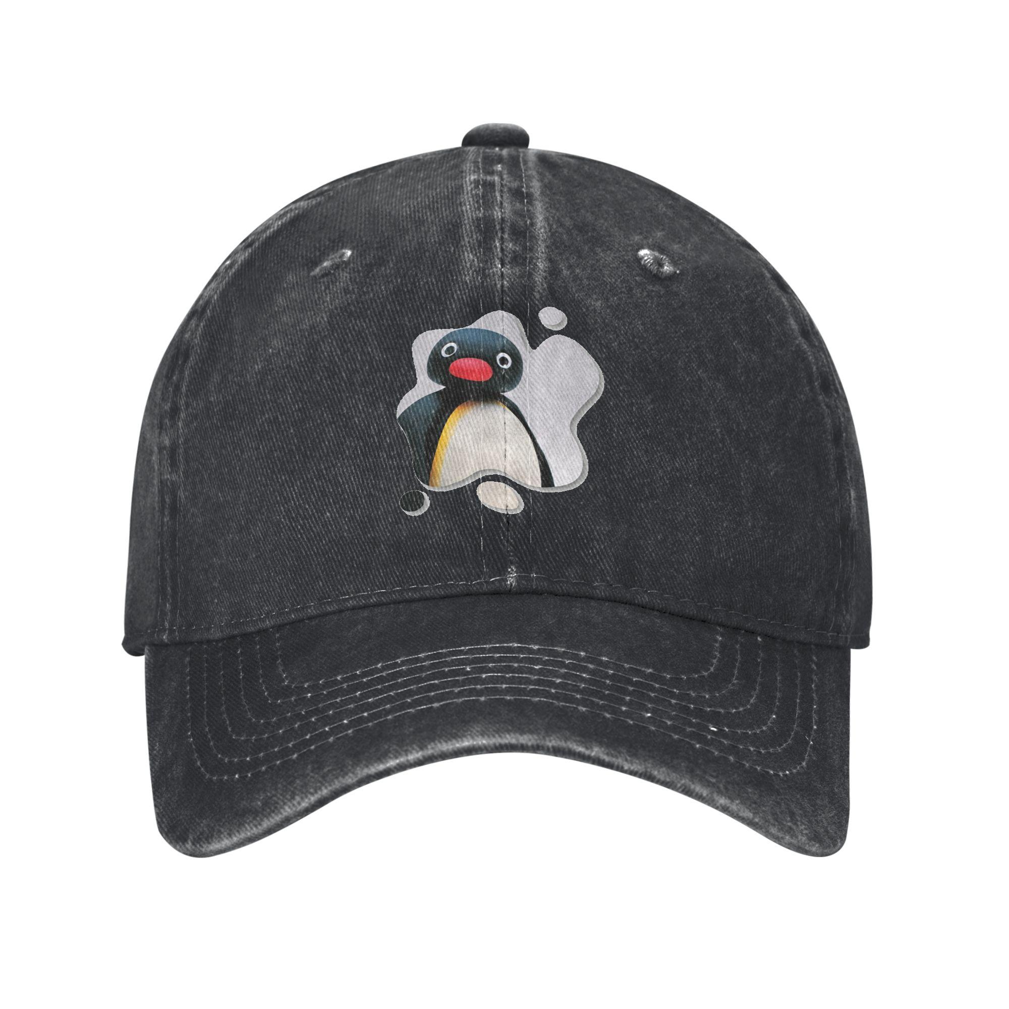 Pingu Pinga Penguin Tv Denim Cap Casual Baseball Caps Adjustable Hat Summer Unisex Baseball Hats One Size