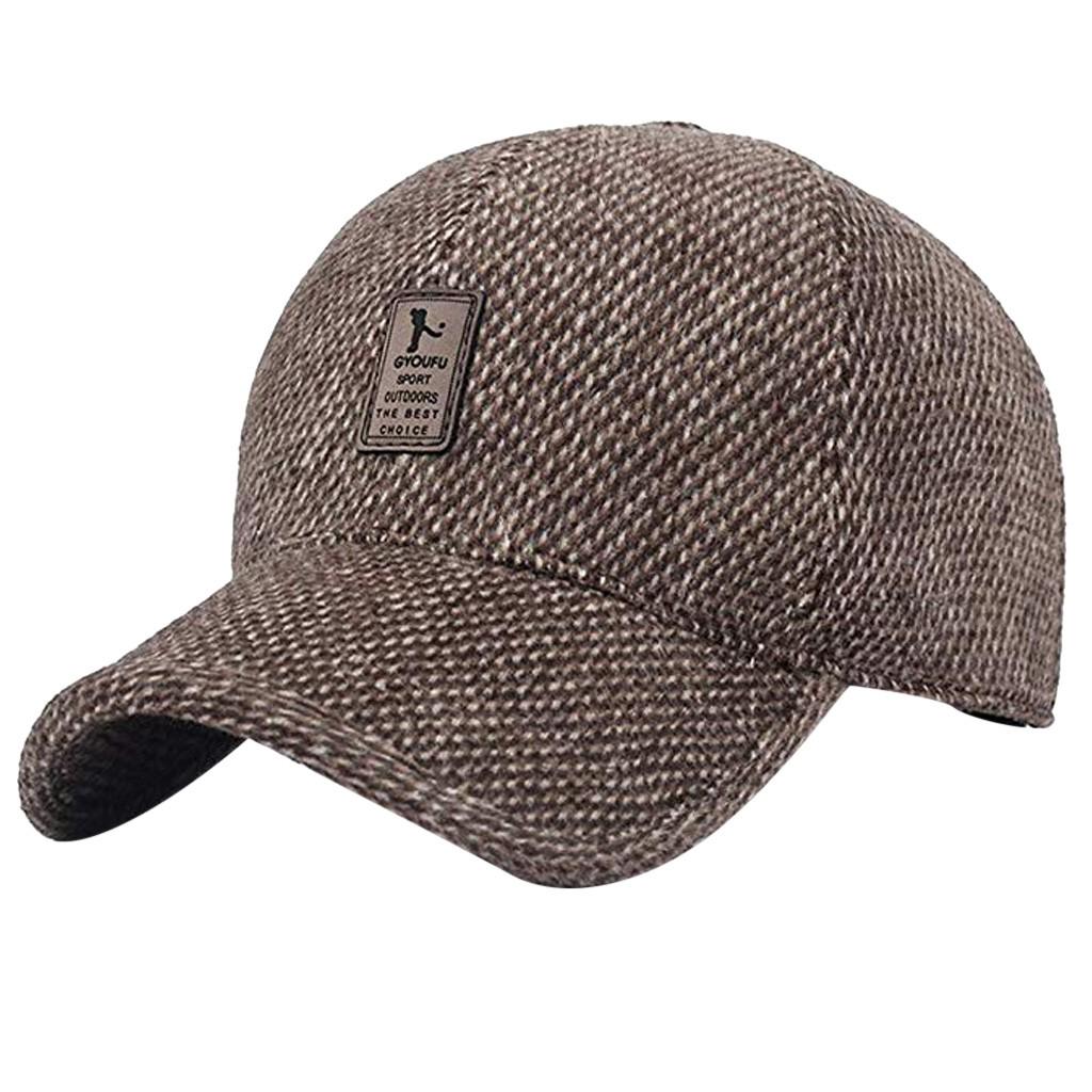 Men Winter Earflap Baseball Cap Cotton Suitable for Winter Outdoor Running