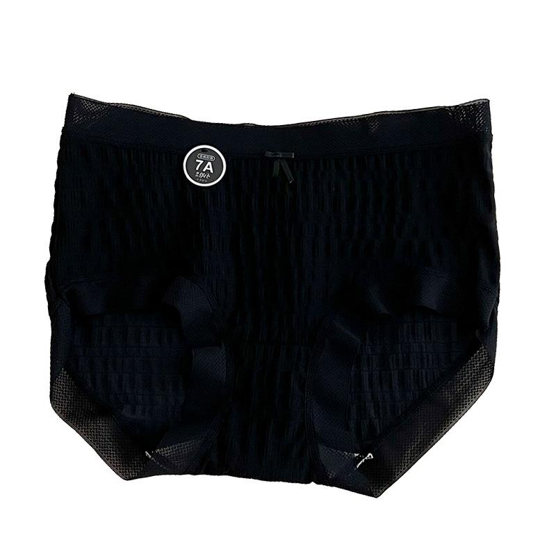 Underwear Women Panties Antibacterial Mid-waist Women Briefs Naked Ice Muscle Pants Bubble Lace Wrap Buttock Pants Women