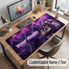Motorcycle Theme Customized Mouse Pad Personalized Print Name Text Desk Mat For Home Office Table Decor