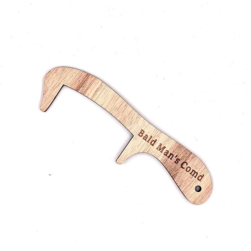 Bald Men's Wooden Comb: Novelty Gift Handicraft