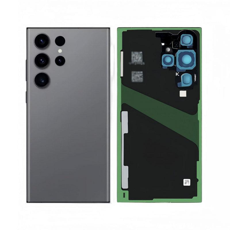 Battery Back Cover for Samsung Galaxy S23 Ultra SM-S918 PC Material back cover with Camera Lens Adhesive Repair Replacement Part
