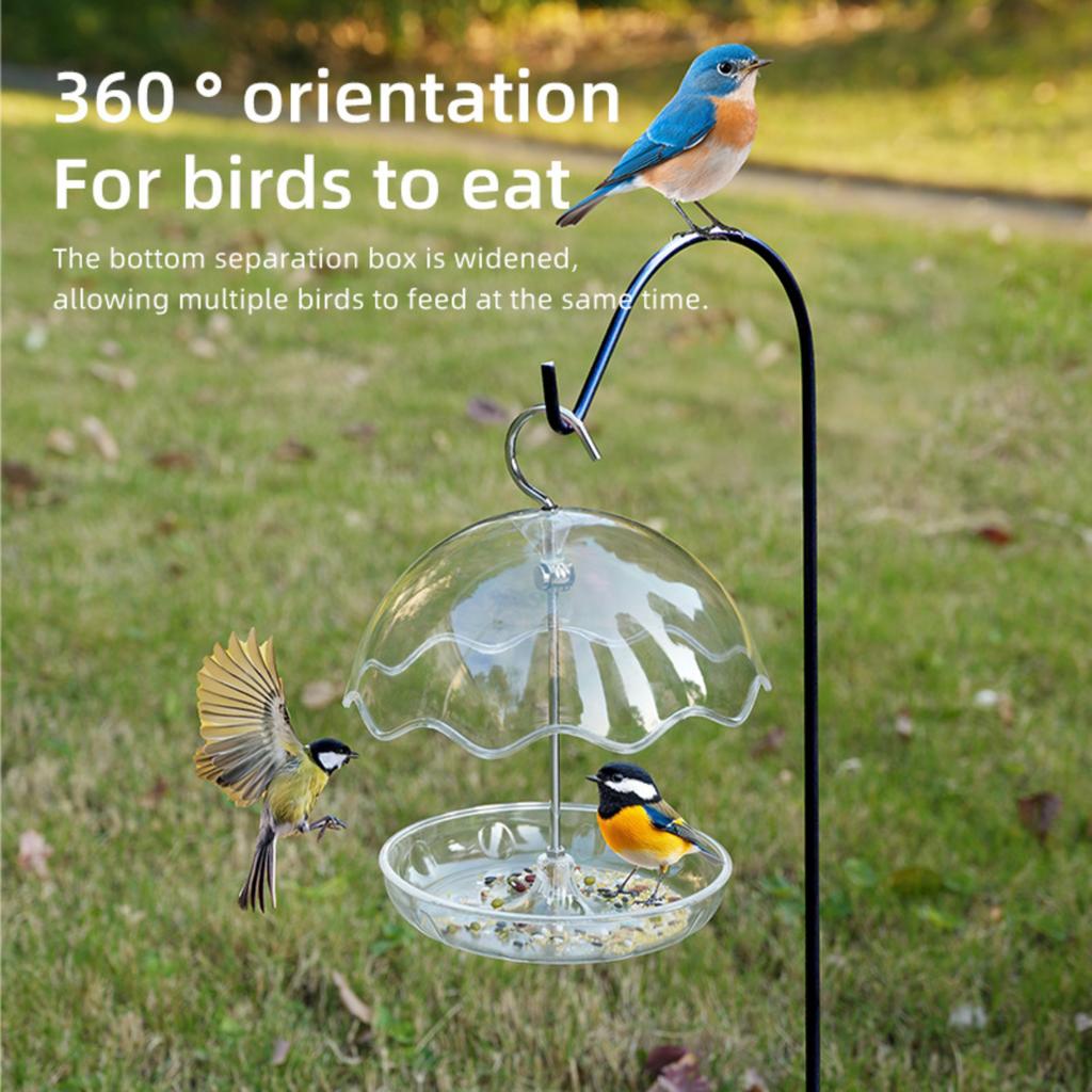 Mangeoire à oiseaux suspendue résistante au vent et à la pluie Station d'alimentation extérieure pour oiseaux