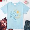 Natural Scenery Print Women T-Shirts Summer Casual Short Sleeve O-Neck Tshirt Tops 5 Colors Tee Shirt Tops Camisetas Mujer