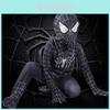 Premium Schwarzes Spider-Man-Kostüm mit atmungsaktivem Stoff und perfekten Nähten für alle Altersgruppen