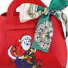 1PC Xmas Party Decor Hand Gift Bag Christmas Candy Boxes Santa Claus Print PU Leather Candy Box