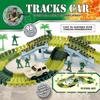 Military Railway Toy Car Track Race Car Track toy set Curved flexible track flash car kids GIFs Educational toys Gifts For Kids