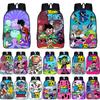 Teen Titans Go Kids Cartoon Backpack With Large Capacity And Smooth Zipper