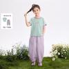 Girls' Letter Print Casual Summer Two-Piece Set