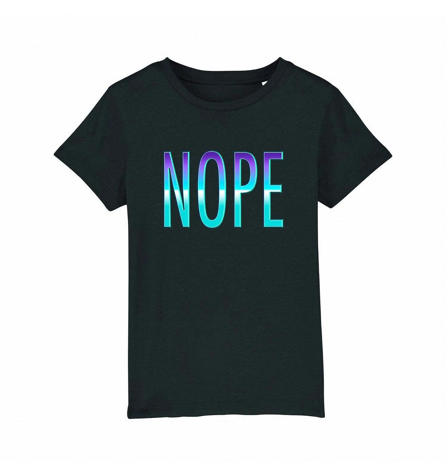 NOPE Kids T-Shirt Boys Girls Neon Funny Sarcasm Humour Slogan Cotton 130