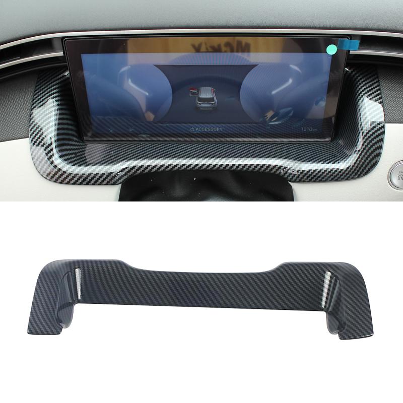 Carbon Fiber Car Dashboard Display Screen Trim Dash Board Panel Frame Strip For Hyundai Tucson Nx4    Hybrid N Line