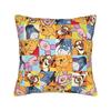 Federa per Cuscino Quadrata Cartone Animato Winnie the Pooh Poliestere Decorativa Maialino Tigro Ih-Oh, Federa 45*45cm