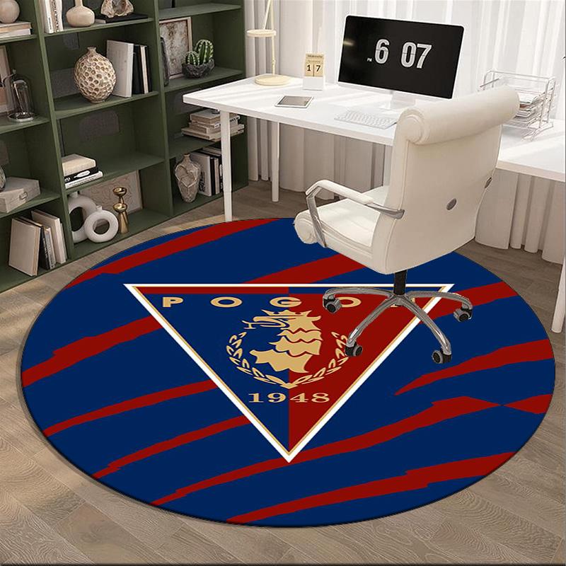 Pogoń Football Crest Round Rug for Livingroom,Bedroom, Palyroom, Chair Rug, Area Rug, Circle Carpet, Fan Christmas Gift