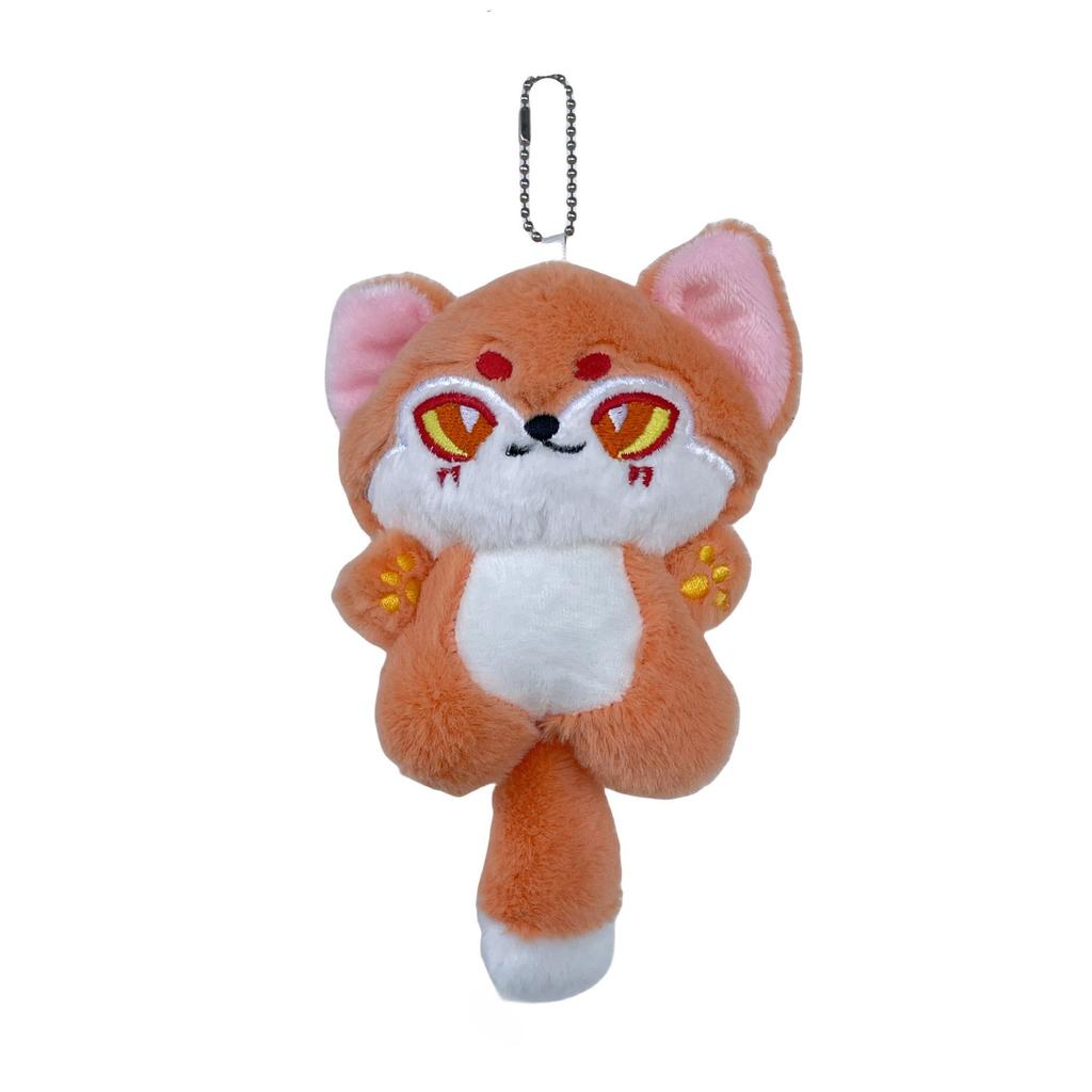 Cute Long Tail Wolf Plush Cartoon Doll Student Bag Keychain Doll Pendant Gift Doll
