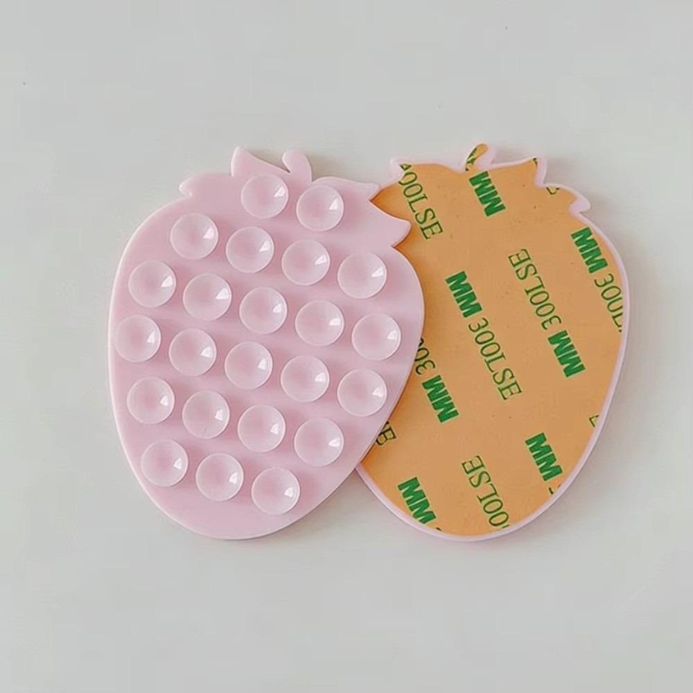 

Strawberry Mobile Phones Sucker Support Suction Cup Mount Portable Phone Stand Universal Car Navigation Bracket Phone Fixed Pad світло-рожевий колір