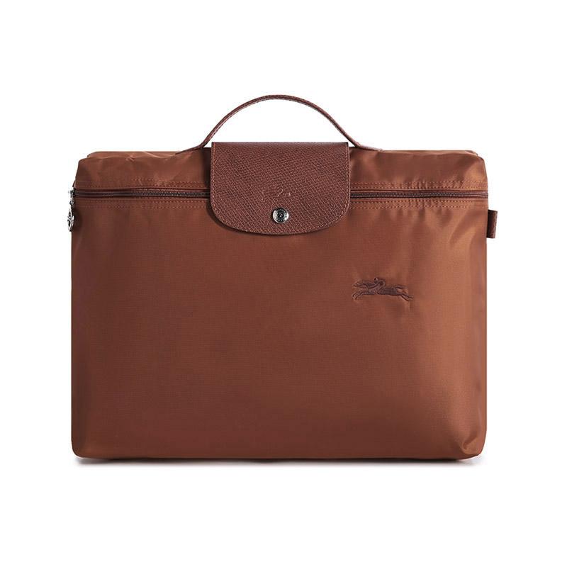 

Longchamp Le Pliage Green 37 Snap Zipper Closure Recycled Canvas With Leather Trim Tote Briefcase Men bags Brown 2182919504 Brown