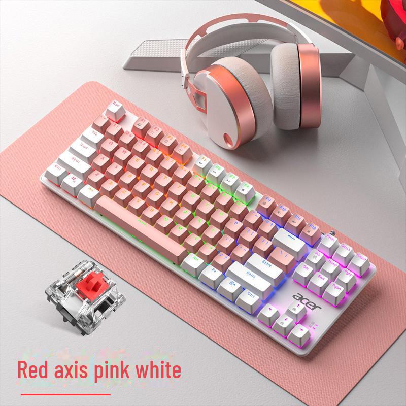 Acer True Mechanical Wired Gaming Keyboard with Red/Blue Axis for Desktop and Laptop