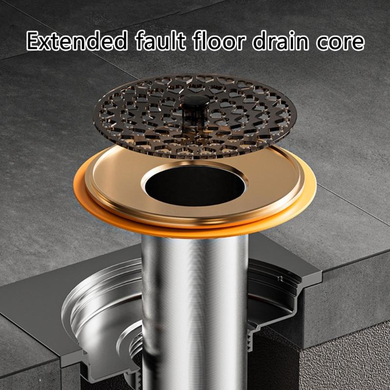 Extended Floor Drain Cores Antiodor Drainer Shower Strainer Cover AntiBlocking Round Floor Strainer Hair Catcher