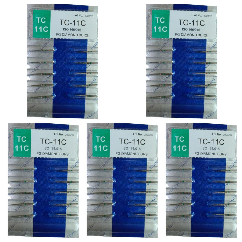 50pcs Dental High Speed Burs High Speed Handpiece Turbine Diamond Burs Diamond Polishing Tooth Preparation Dentist Material
