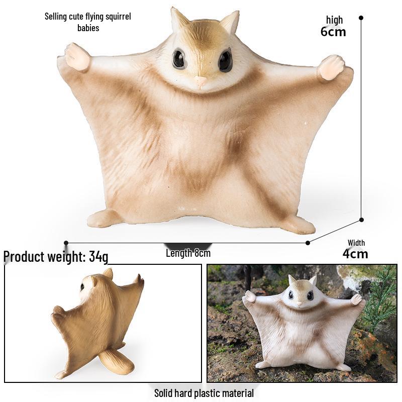 Solid Cute Animal Models: Squirrel, Shiba Inu, Teddy, Hamster, Panda, Flying Squirrel Car/Desktop Ornaments