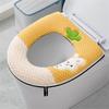 Cartoon Toilet Cover Plus Velvet Toilet Seat Cover Thickened Zipper Cartoon Toilet Mat To Protect Pregnant Women Confin