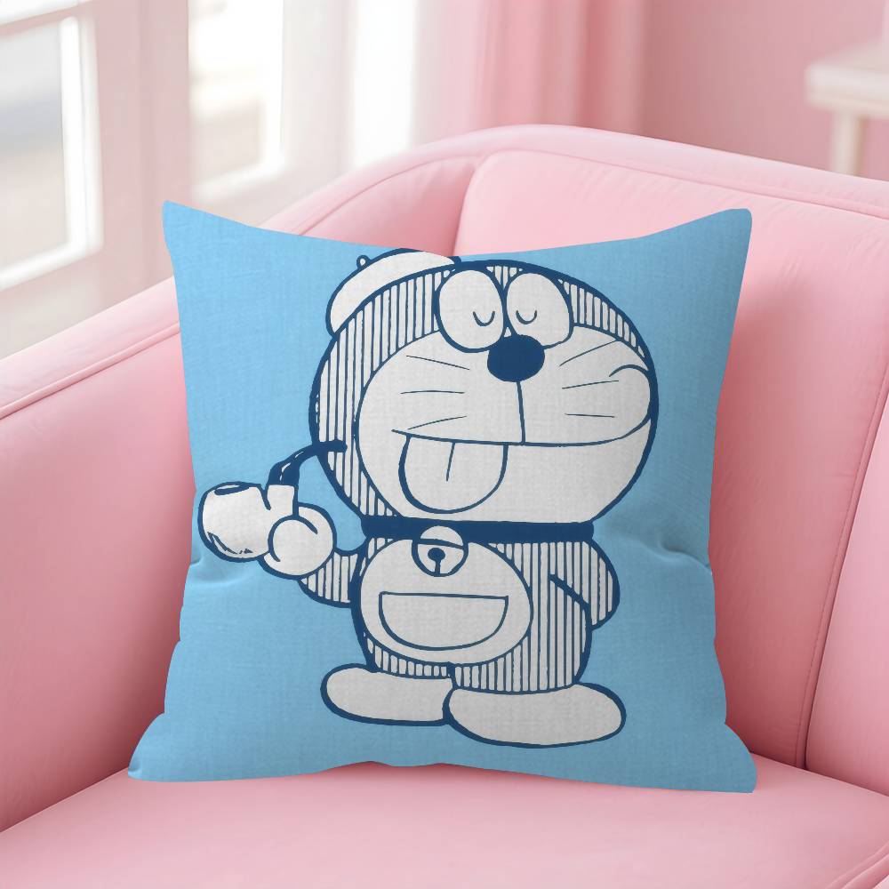 Cushion Cover Car Throw Pillow Case For Sofa Car Christmas Gift Anime Dddoraemon Wwhitepaper