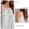 Women Sequin Top Scoop Neck Sleeveless Blouse Sparkle Camisole Top Summer Charming Blouse Silver L
