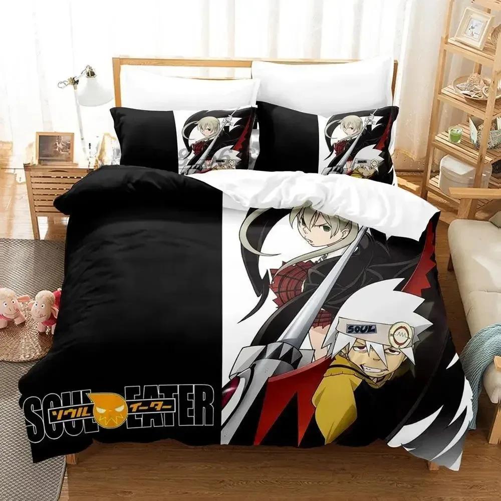 Soul Eater Bedding Set Single Twin Full Queen King Size Bed Set Adult Kid Bedroom Duvet Cover Sets 3D Print Anime Bed Sheet Sets
