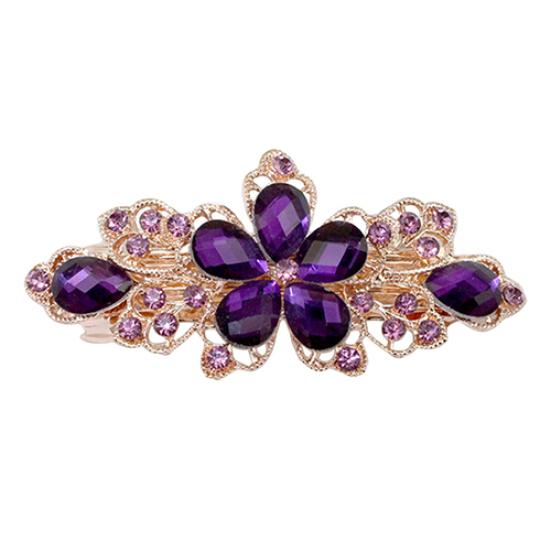 Dámská móda Květina List Křišťálová Kamínková Vlasová Spona Klip Vlásenka Šperky