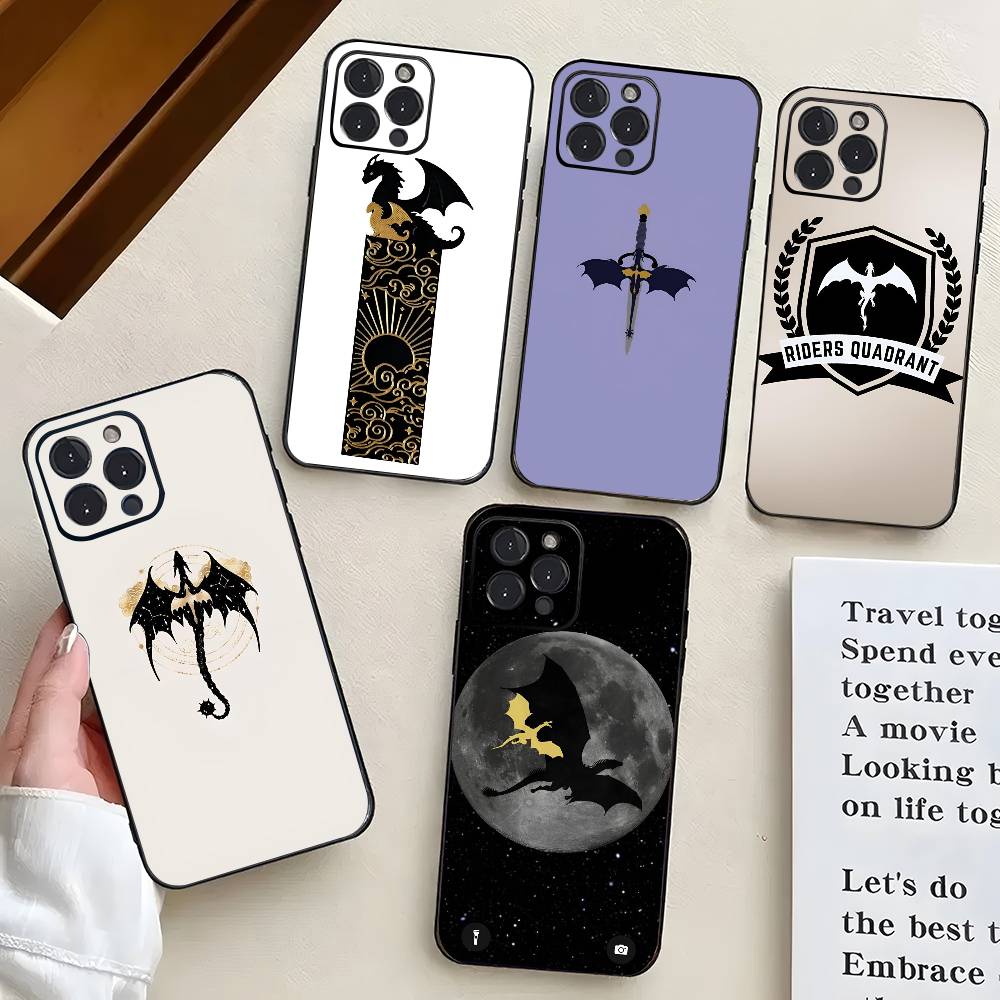 Dragon F-Fourth W-Wing For IPhone 15 16 14 Plus 13 12 11 17 Pro Max 17 Air Black Soft Phone Cover