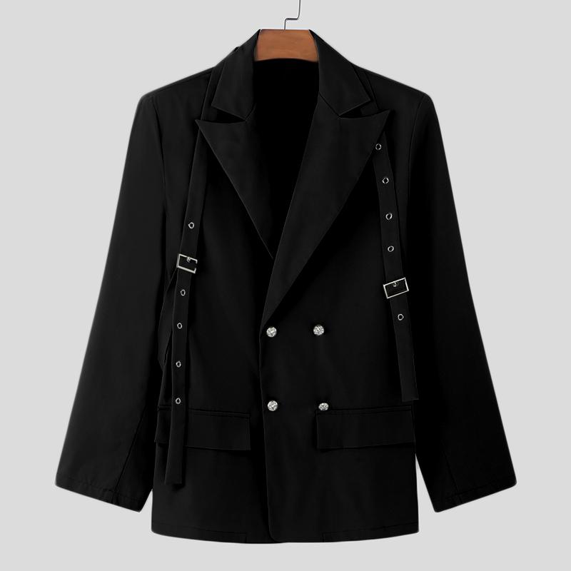 

INCERUN Мужские Свободные Тонкие Пиджаки с Длинными Рукавами и Ремнем На Плечо 3XL