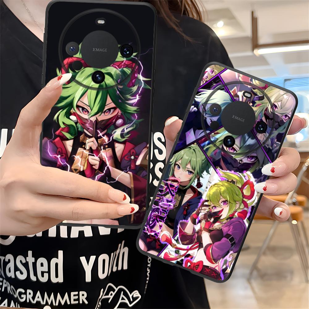 Game GI Kuki Shinobu Mobile Phone Case for Huawei Mate 60 50 40 30 20 10 Pro Plus Lite E 5G Colorful Printing Cover Cover Pretty