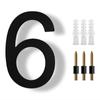 8" Floating House Number Modern House Numbers Garden Door Mailbox Decor Number with Nail Kit Black 911 Visibility Signage