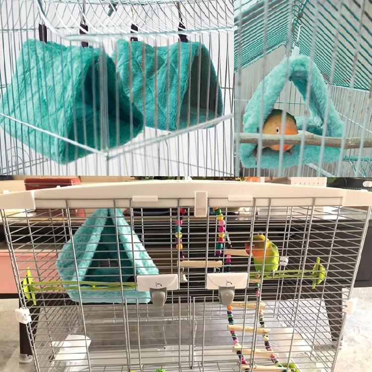 Parrot Hammock with 2 Hanging Hooks Warm Snuggle Hut Cage Tent for Cockatiels