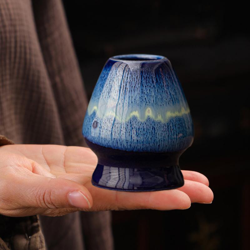 Ceramic Tea Whisk Bamboo Hat Point Wiping Tool Tea Constitutional Tray Japanese Tea Ceremony Accessories