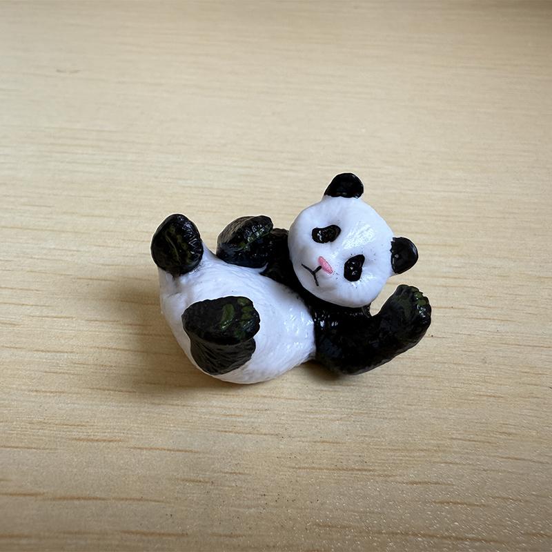 4 Pcs/Set Cute Panda PVC Figure Desktop Decoration DIY Microlandscape Ornaments Accessories Home Decor