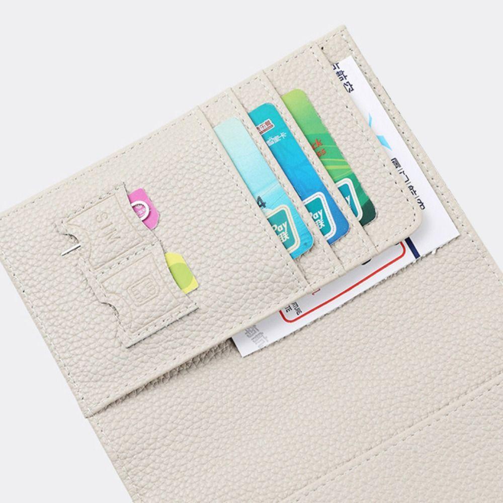 

Waterproof Passport Cover with SIM Card Slots Card Case Rfid Blocking Wallet Female розовый