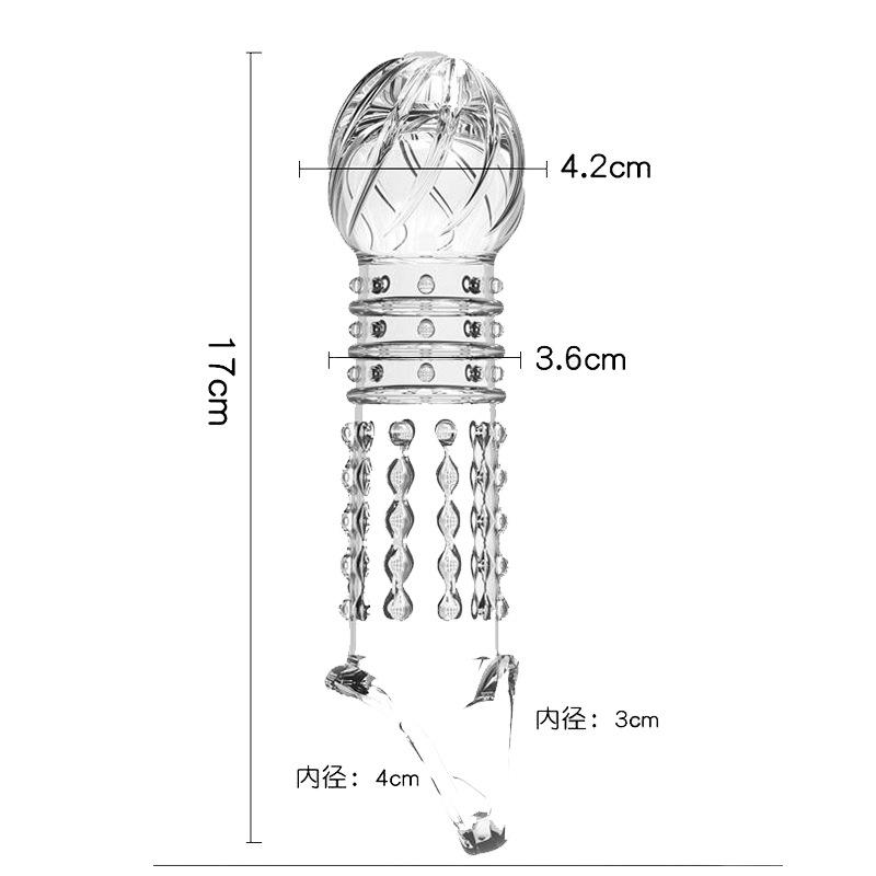 17cm Stor Hodet Penishylse Penisforstørrelseshylse Fortykker Penisforlenger 4cm Sexleketøy for Menn Voksenleketøy Seks produkter