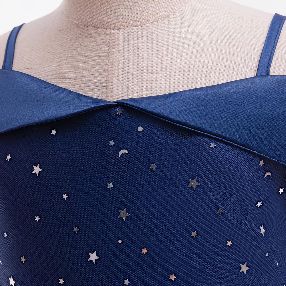 Přeshraniční šaty princezny s odhalenými rameny a flitry pro dívky – Kostým s nadývanou tylovou sukní