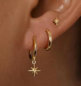 3pcs/set Elegant Round Star Pendant Earring Set for Women Unisex Stylish Earrings Daily Wear Party Jewelry Gifts