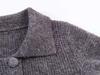Double-Breasted Sweater Coat: European & American Style Women's High-End Fashion