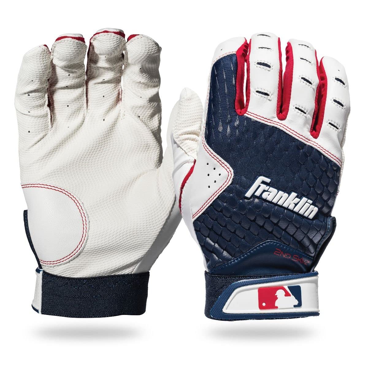 

Franklin Batting Gloves Youth 2nd-skinz White/Navy Size-S