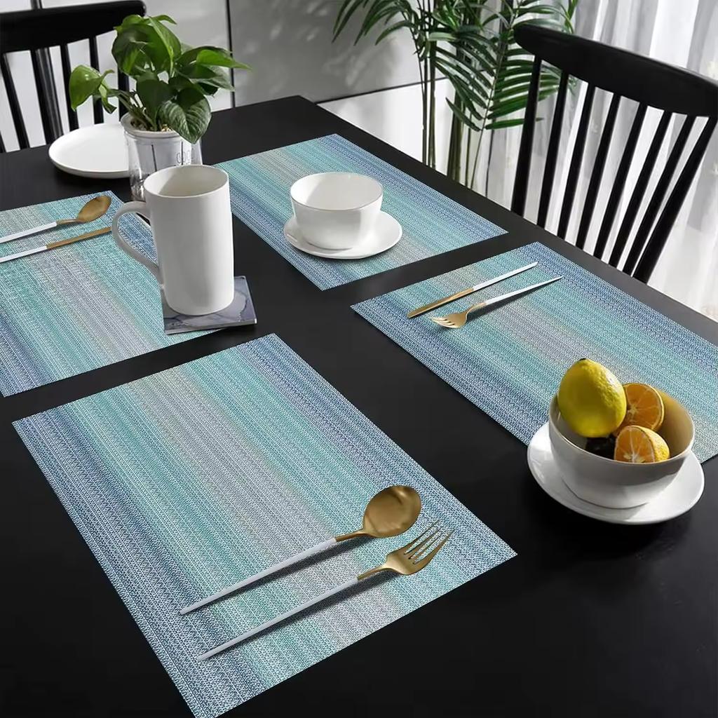 4 Stück/Set PVC-Tischsets Hitzebeständig Esstischmatte Wasserdicht Ölbeständig Tischset Tisch Küche Zuhause Party Hotel Zubehör
