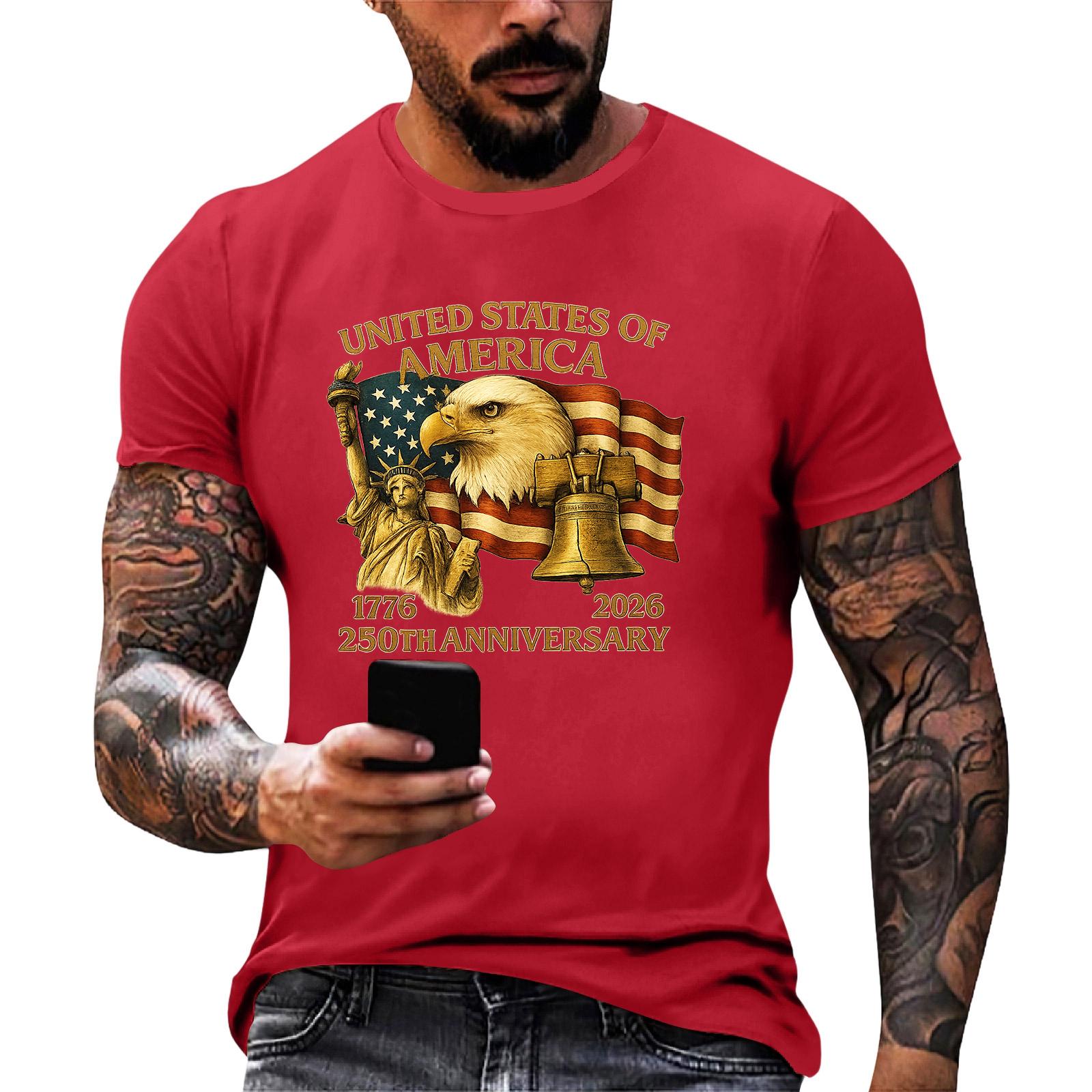 

Men s Loose Fit Sleeveless Tank Top Independence Day Graphic Print Casual Summer Shirt Cotton Blend Soft Fabric Comfortable Fit M