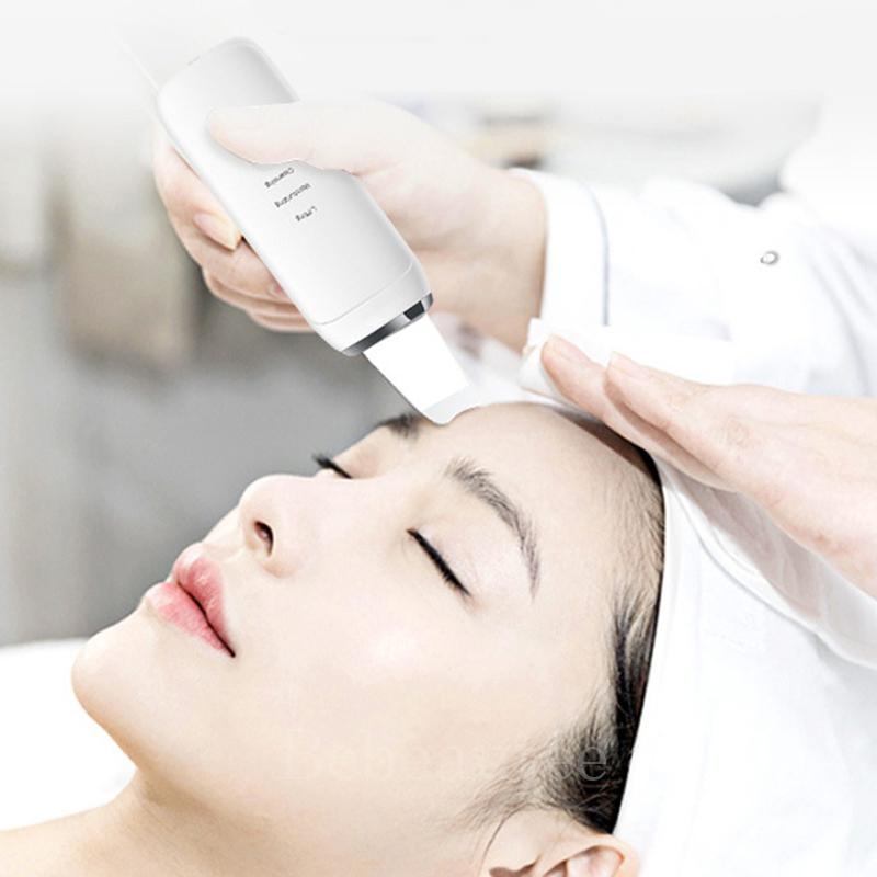 Nettoyeur à ultrasons puissant Scraber pour la peau Rechargeable Grattoir à ultrasons Nettoyeur de visage Lifting Pelle d'élimination des peaux mortes