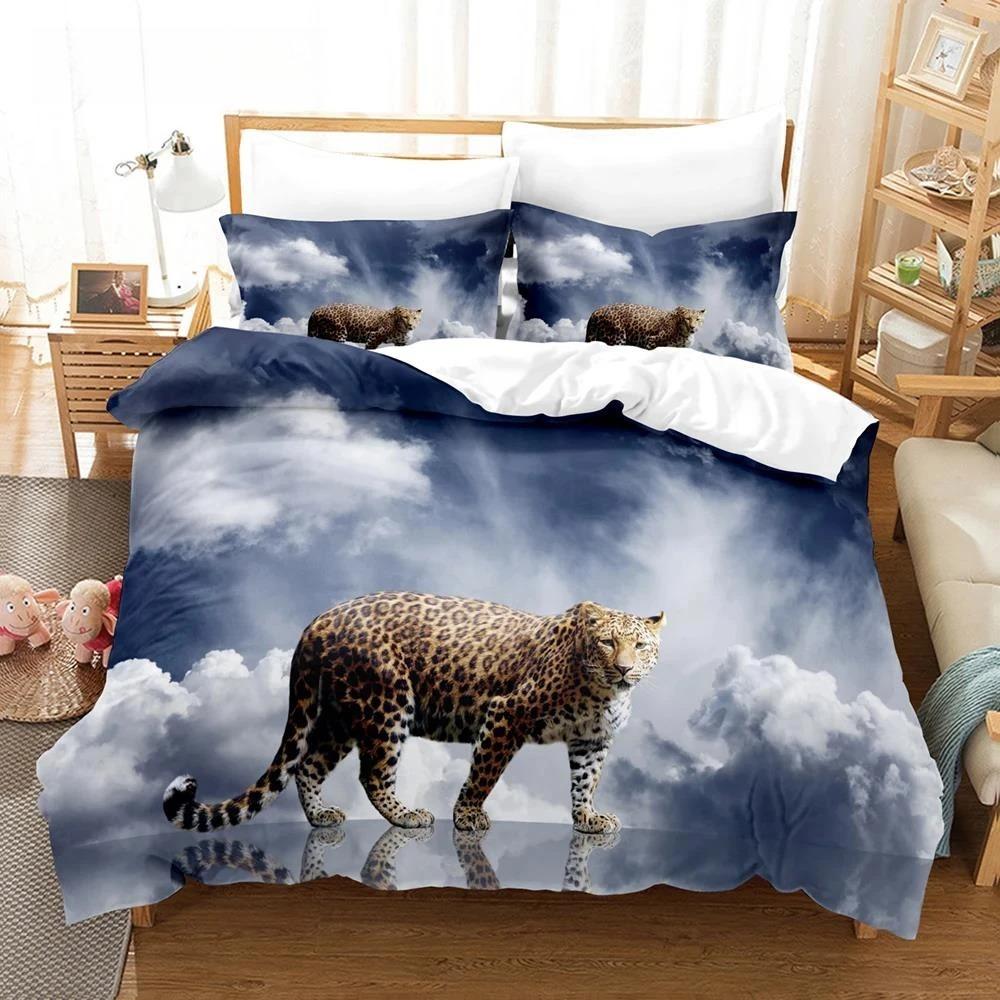 210x210cm Tiger Bedding Set Cotton Winter Duvet Cover Sets Kids,twin Full Queen King Bedroom Set Home Textile Housse De Couette