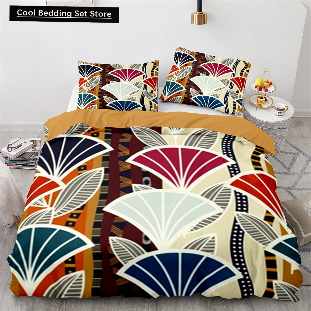 Boho Tribal King Queen Duvet Cover Bohemian Symbol Style Bedding Set Exotic Ethnic Customs Quilt Cover Polyester Comforter Cover