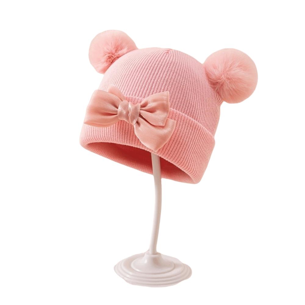 Hip Hop Baby Winter Hats Double Pom-Pom Warm Bonnet Fashion Children Beanie Caps  Outdoor