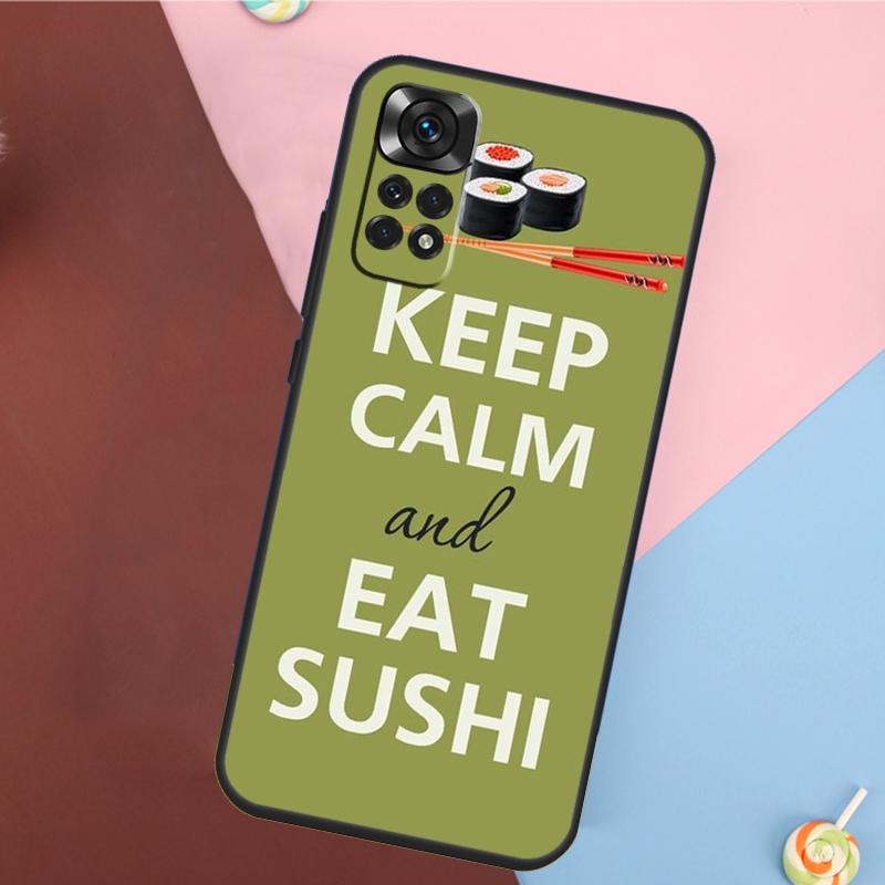 Sushi Maki Rice Kitchen Food Cute Cover For Xiaomi Redmi Note 13 Pro 14 12 11 9 10 9S 10S 11S 12S Redmi 10C 12C 13C 14C Case
