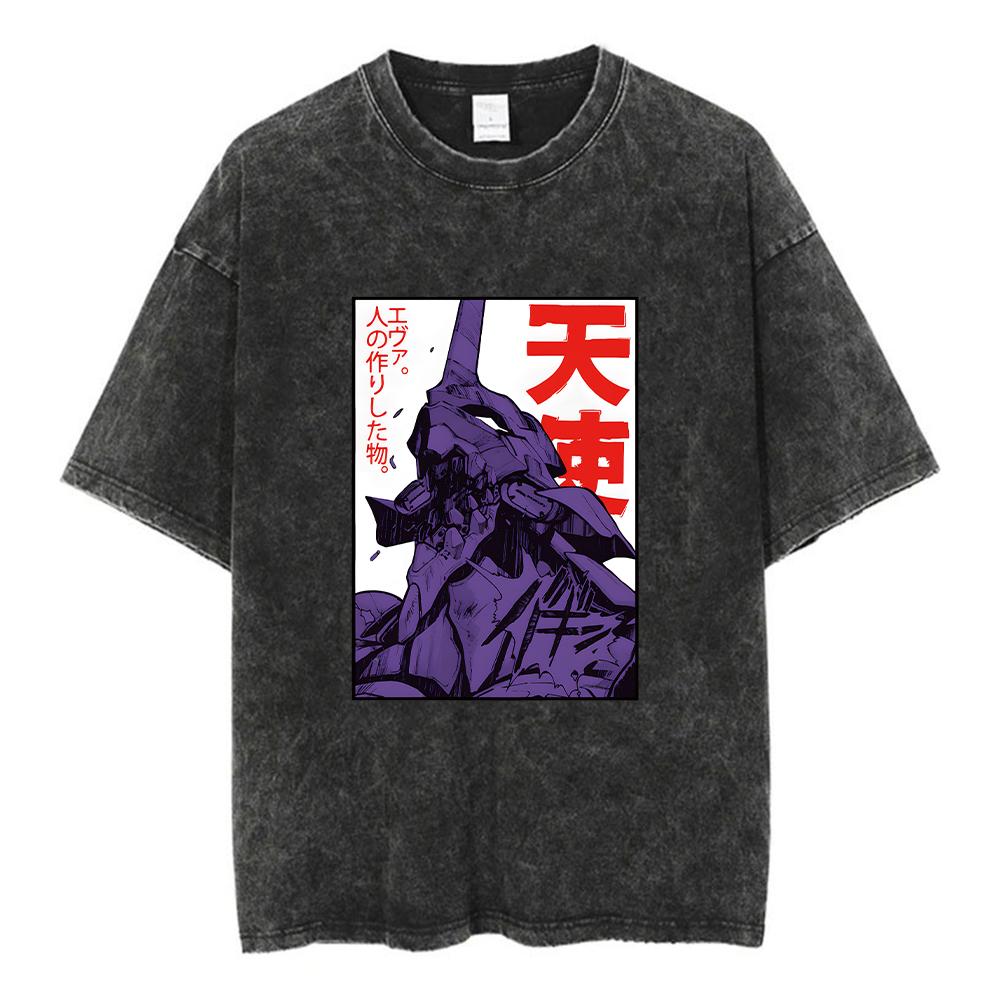 Graphic Vintage Acid Wash Cotton Tee for Men Women Summer Oversized TShirt Short Sleeve Crewneck Tops Cosplay Outfits